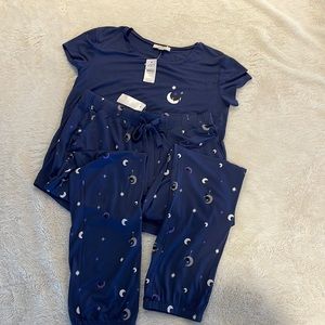 Loft Outlet Sleep Cats, Moon and Stars Pajamas NWT